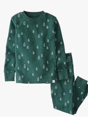Little Planet by Carter's Organic Pajama Set Green Tree Print Women's M
